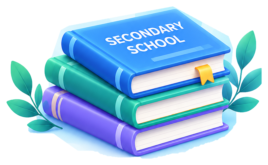 Secondary School Books illustration
